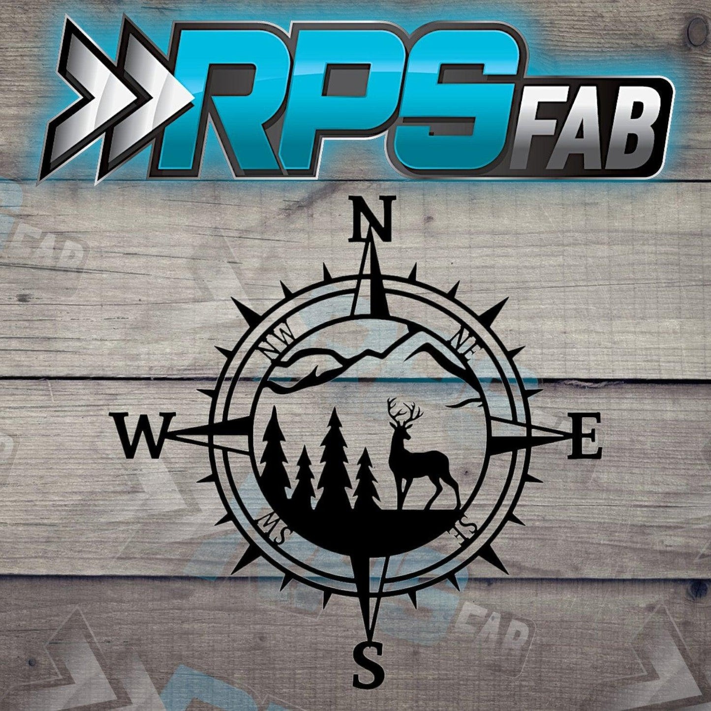 Buck-Inspired Compass Metal Art Sign - RPS Fab