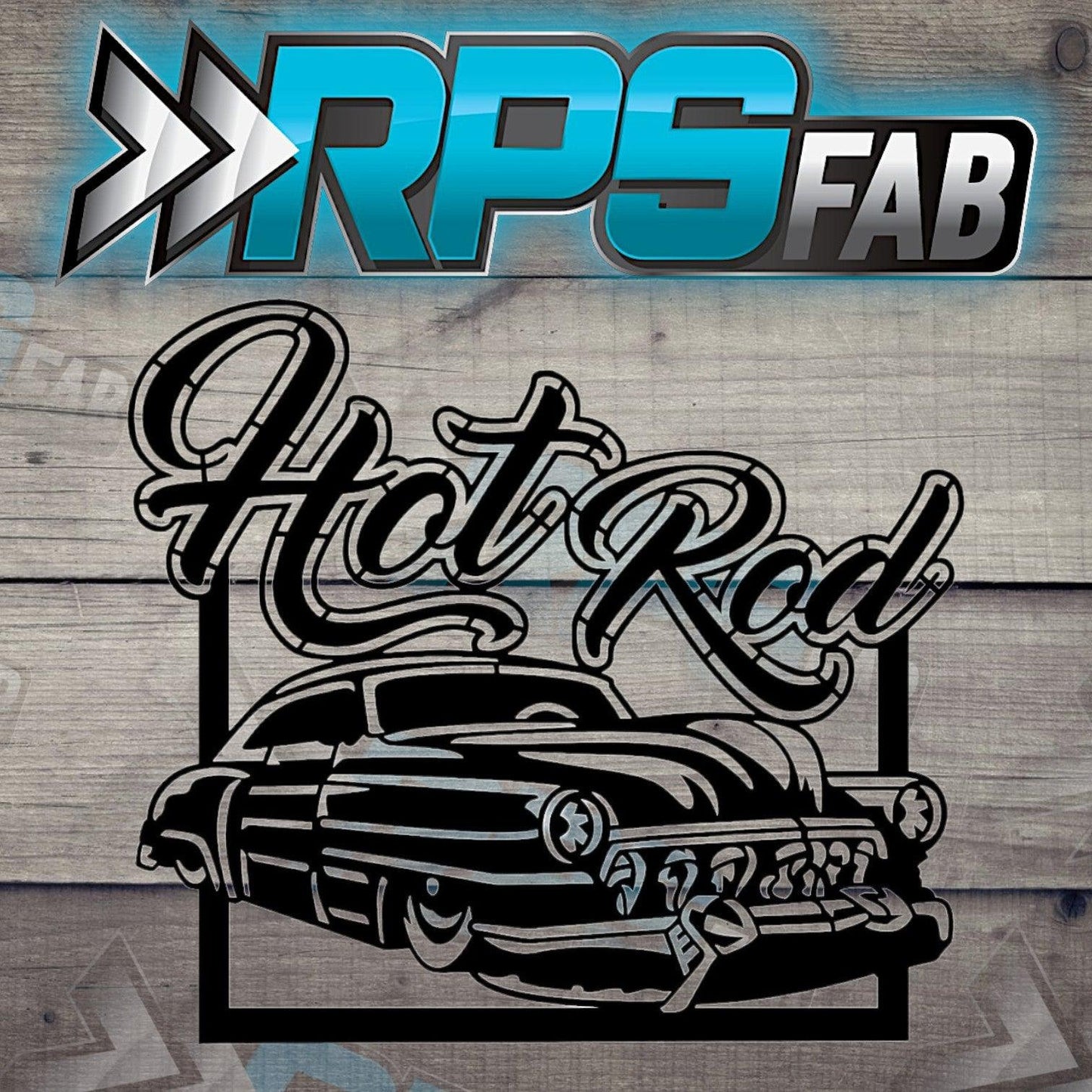 Car 12 Silhouette: Laser-Cut Metal Art Sign - RPS Fab