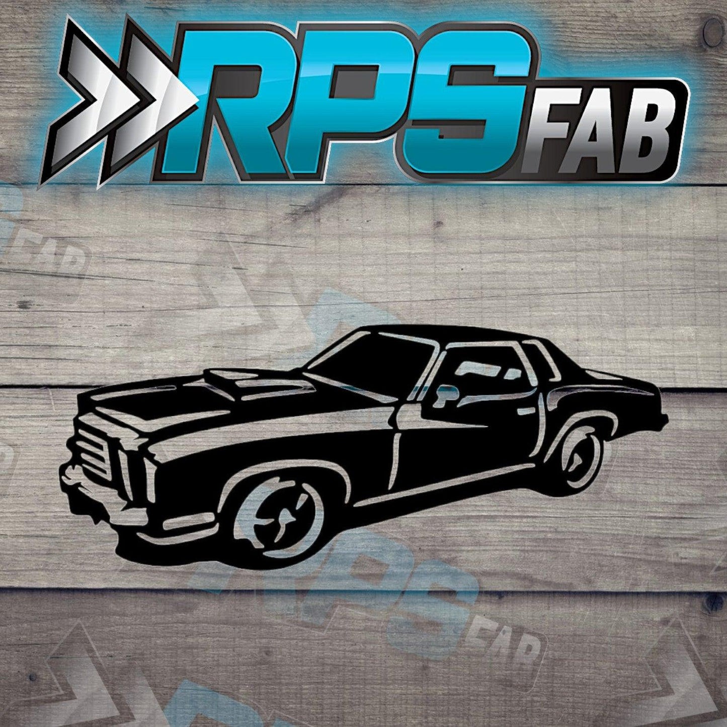 Car 2 Silhouette: Laser-Cut Metal Art Sign - RPS Fab