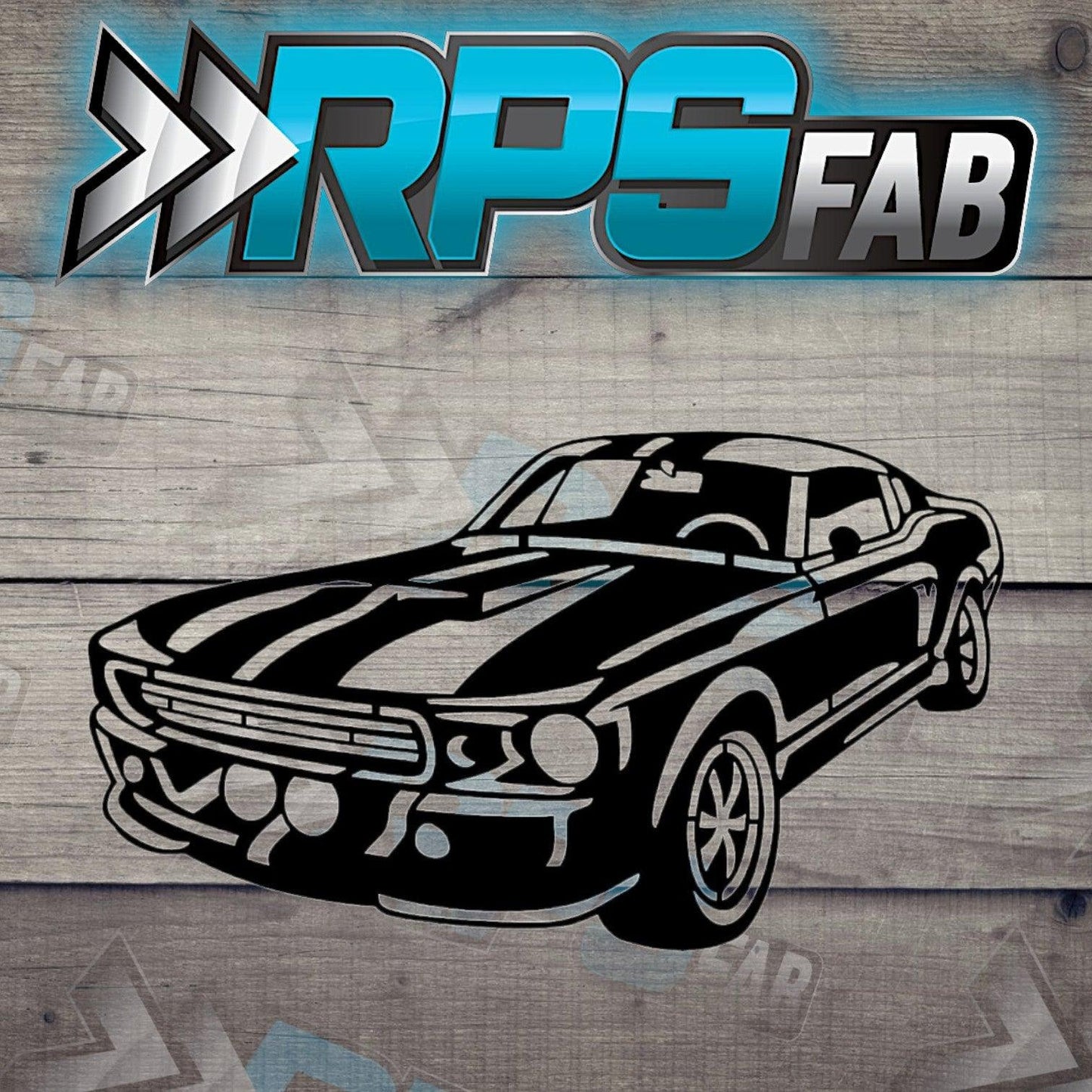 Car 3 Silhouette: Laser-Cut Metal Art Sign - RPS Fab