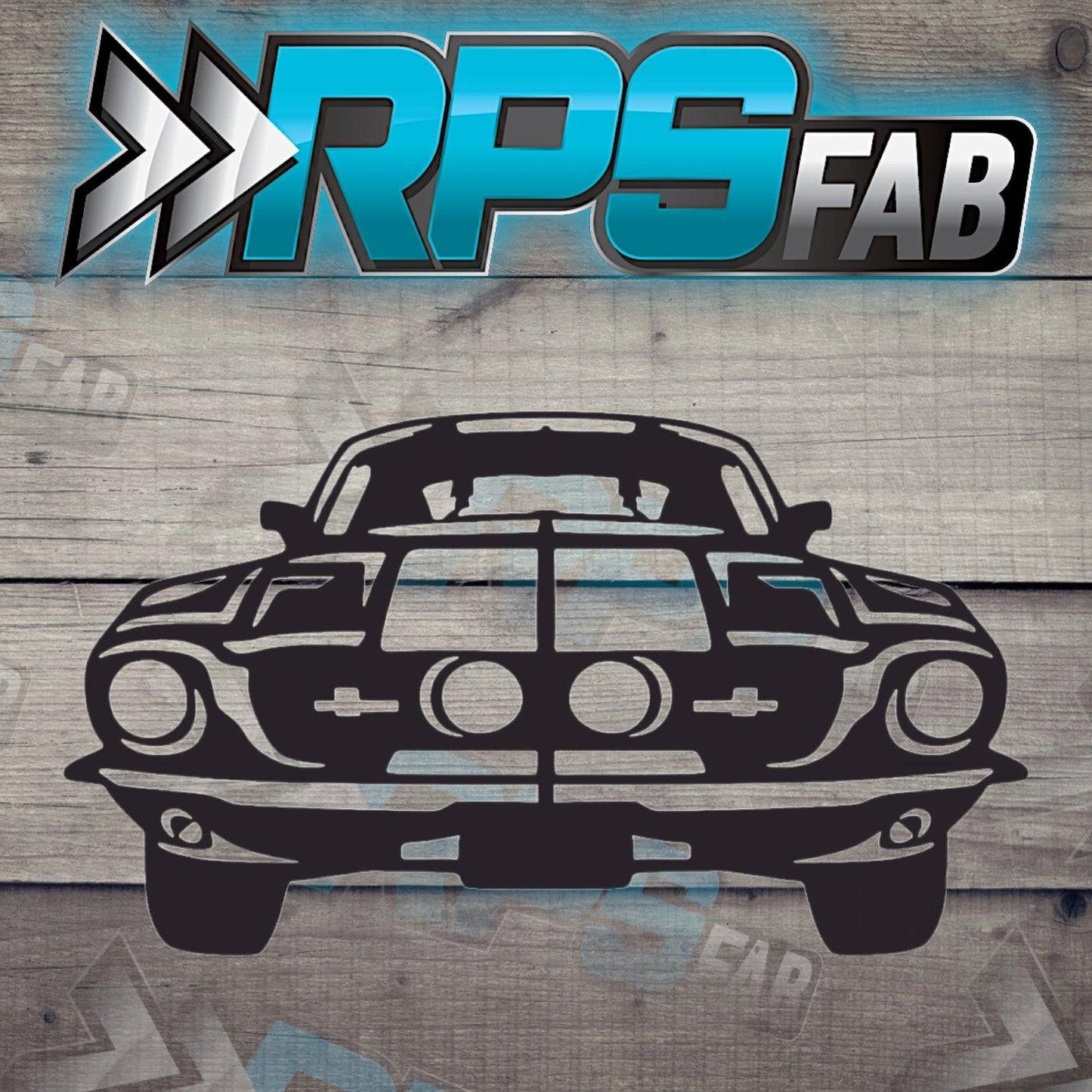 Car 7 Silhouette: Laser-Cut Metal Art Sign - RPS Fab