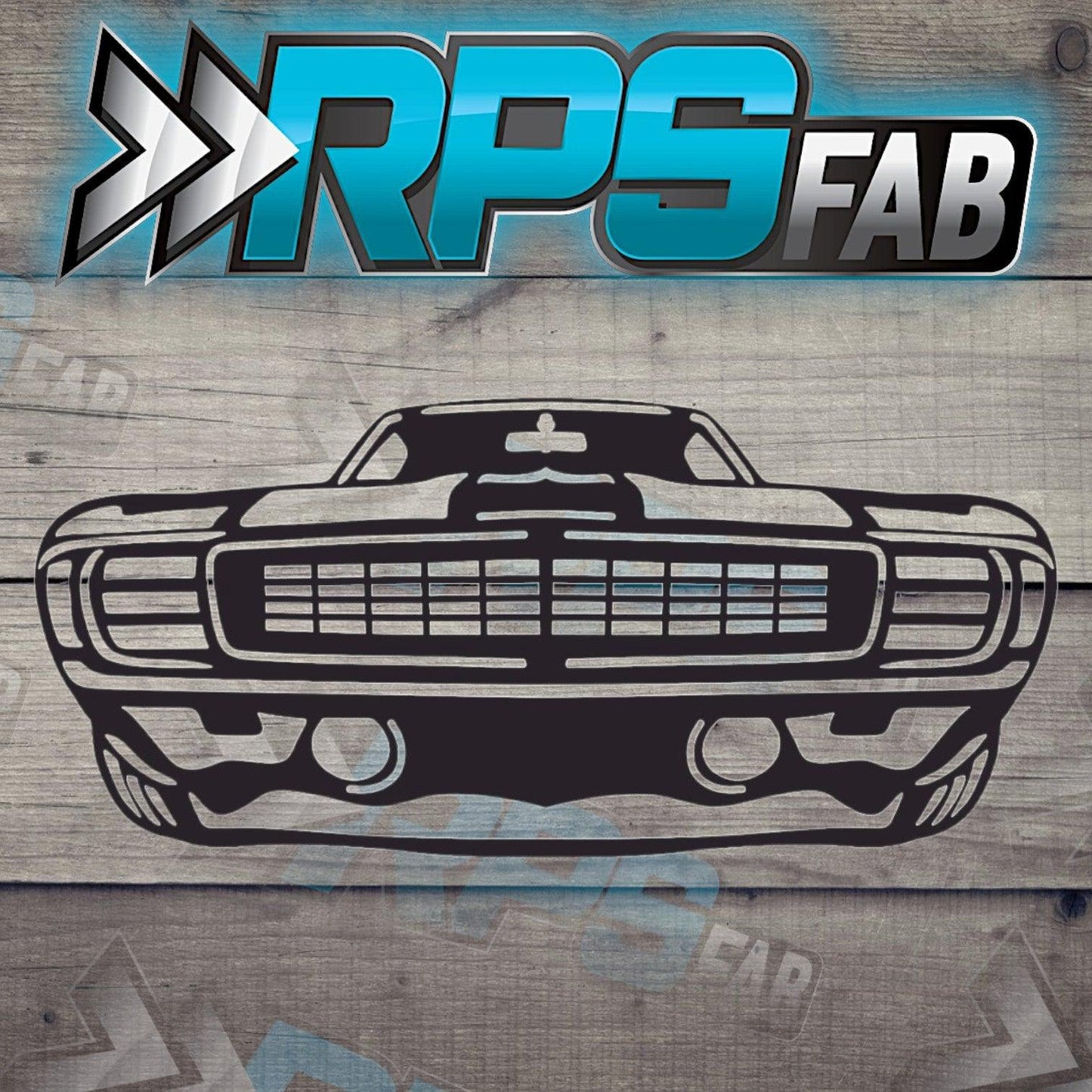 Car 8 Silhouette: Laser-Cut Metal Art Sign - RPS Fab