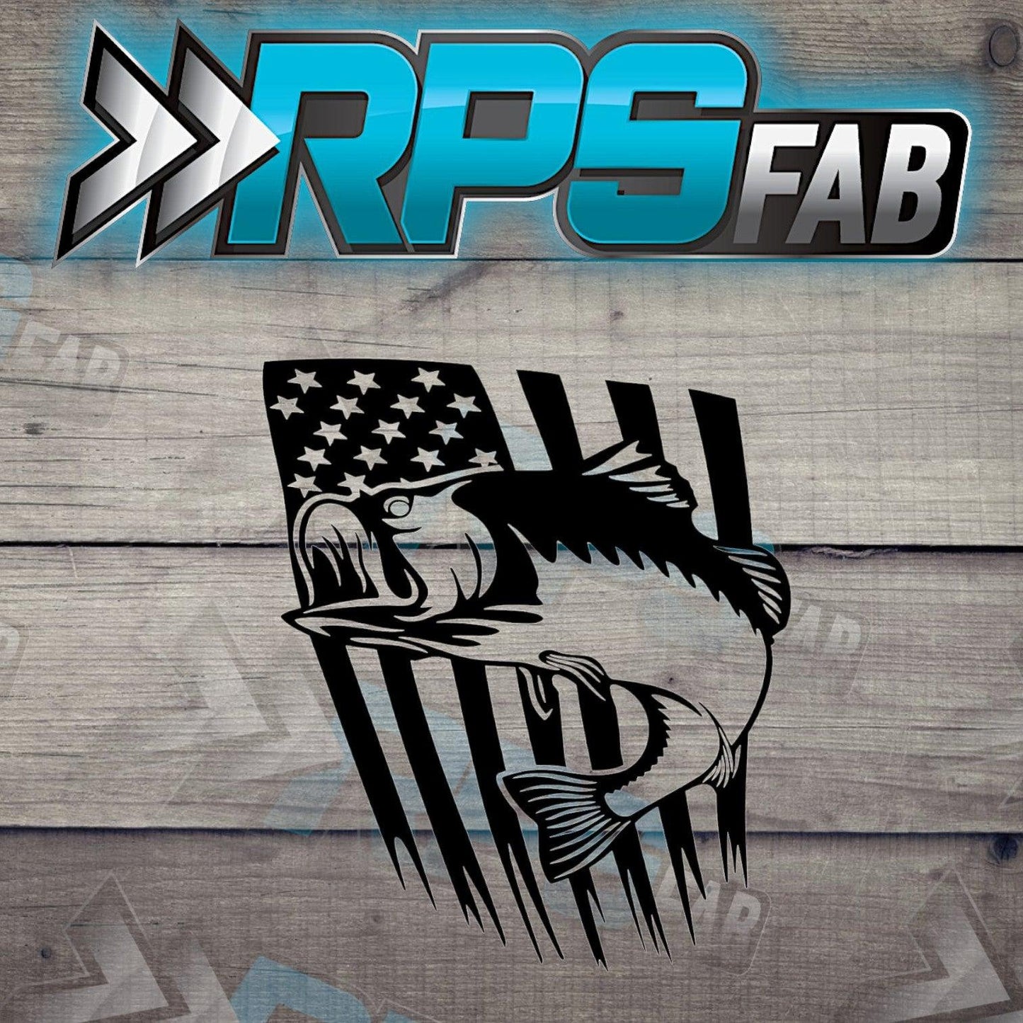 Fish US Flag Sign - RPS Fab