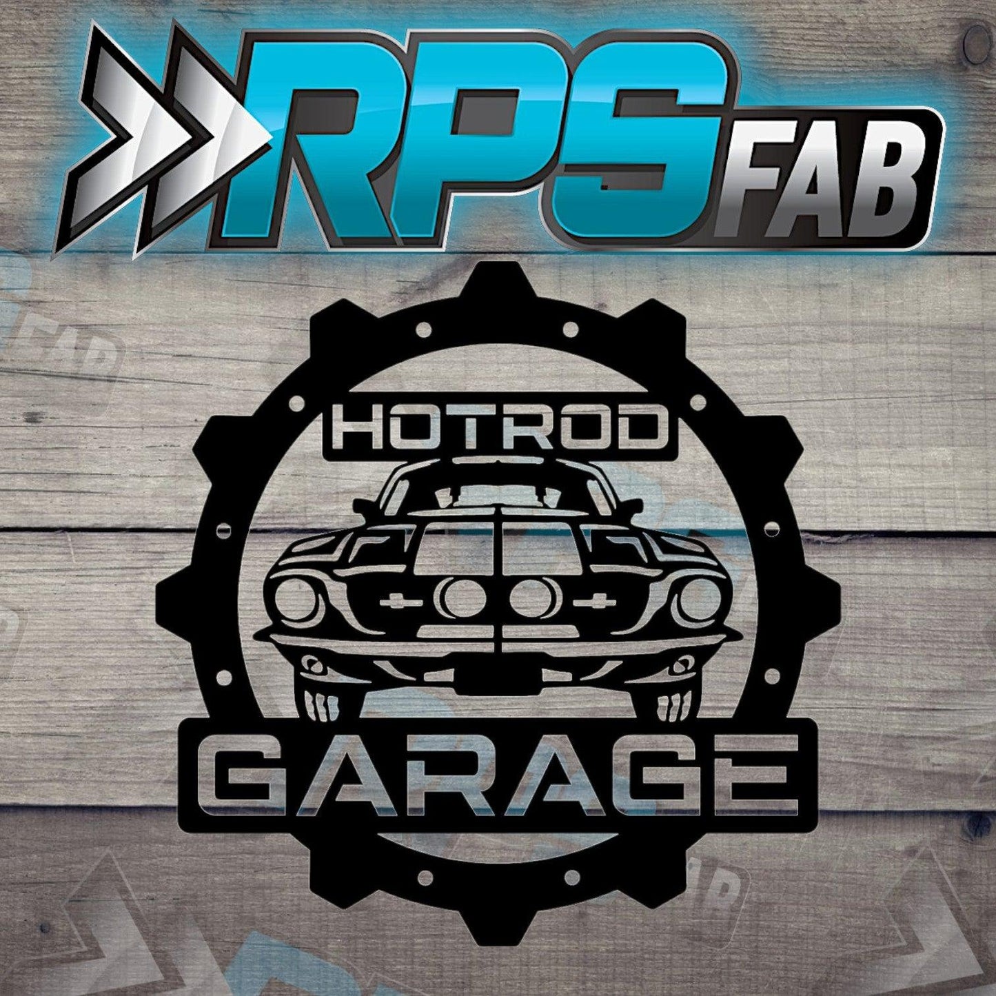 Hotrod Garage Metal Sign - Classic Car Design V2 - RPS Fab