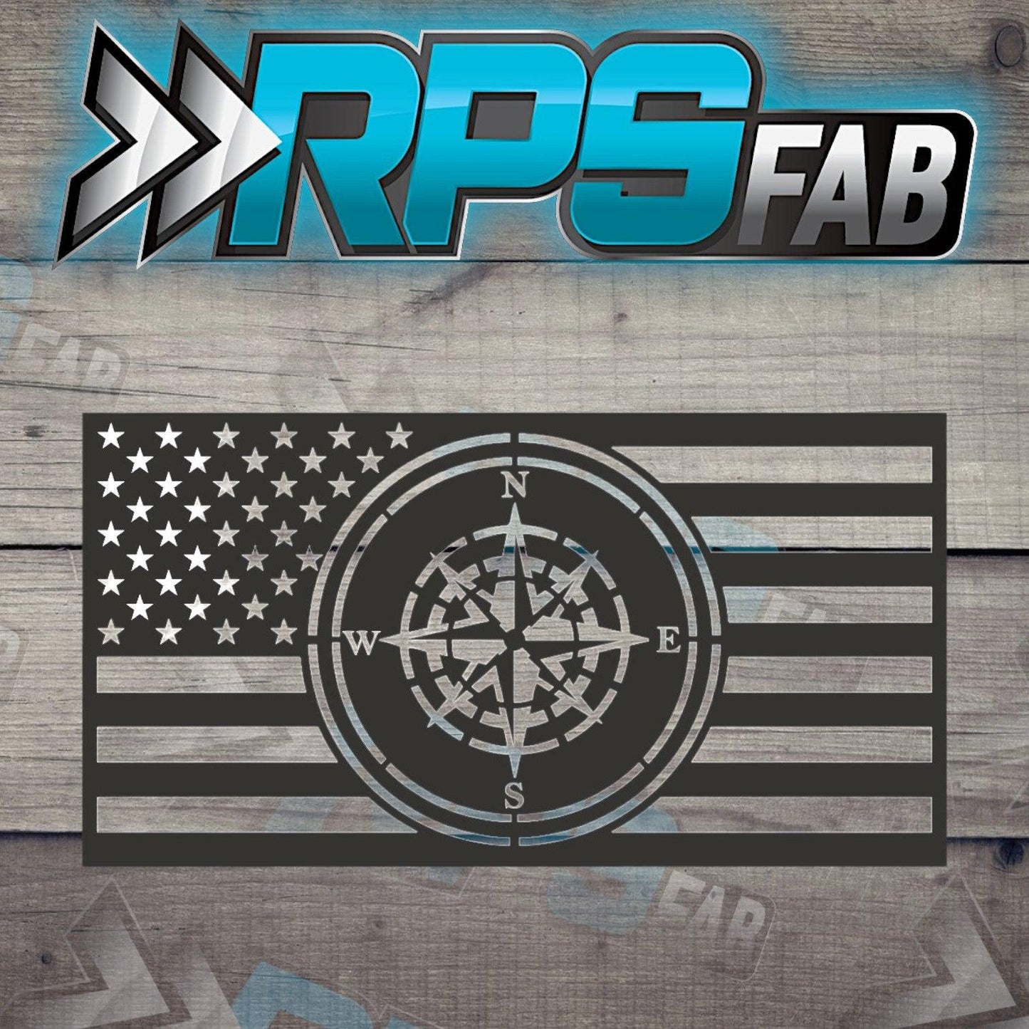 Patriotic Compass Metal Art Sign - RPS Fab