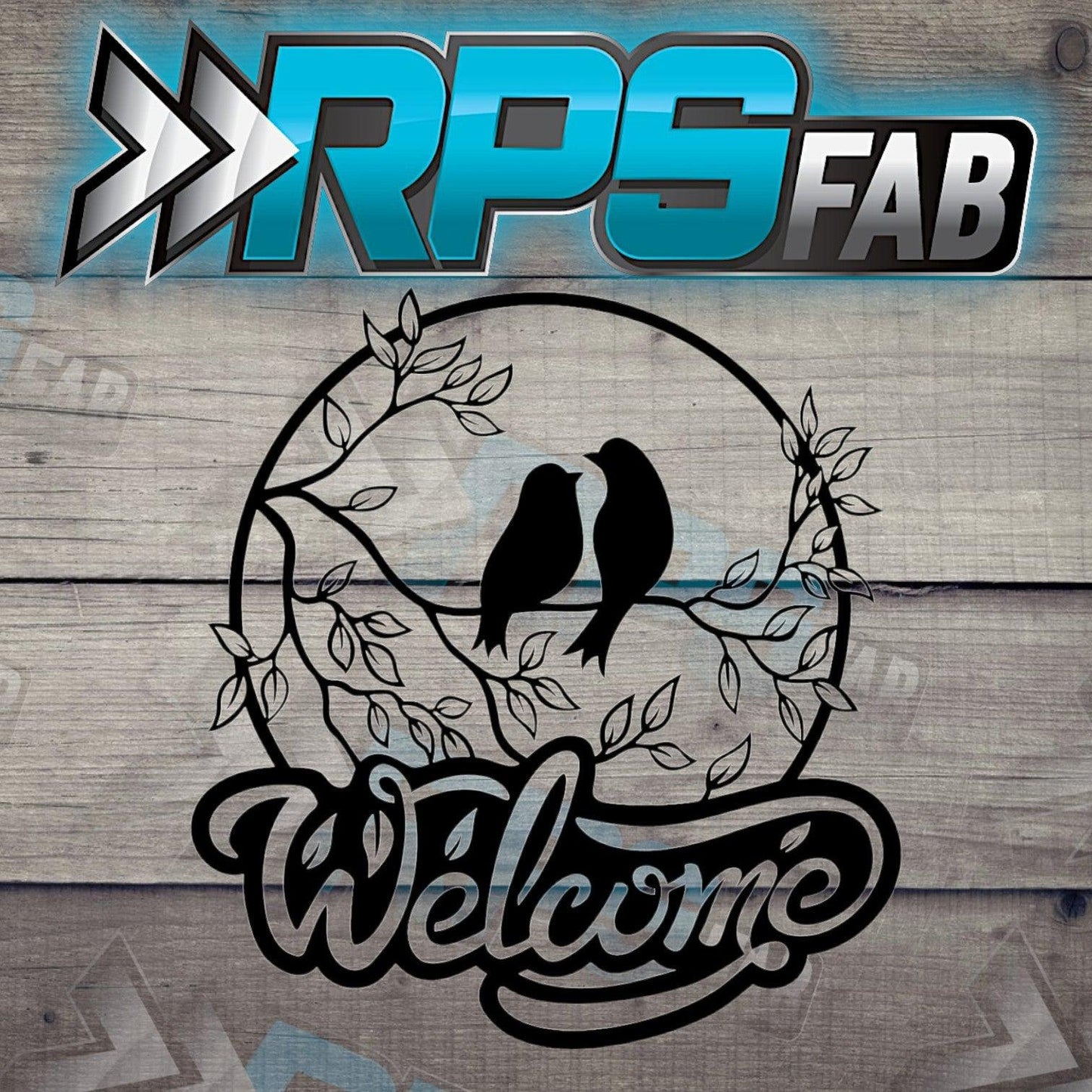 Peaceful Birds Welcome Metal Art Sign - RPS Fab