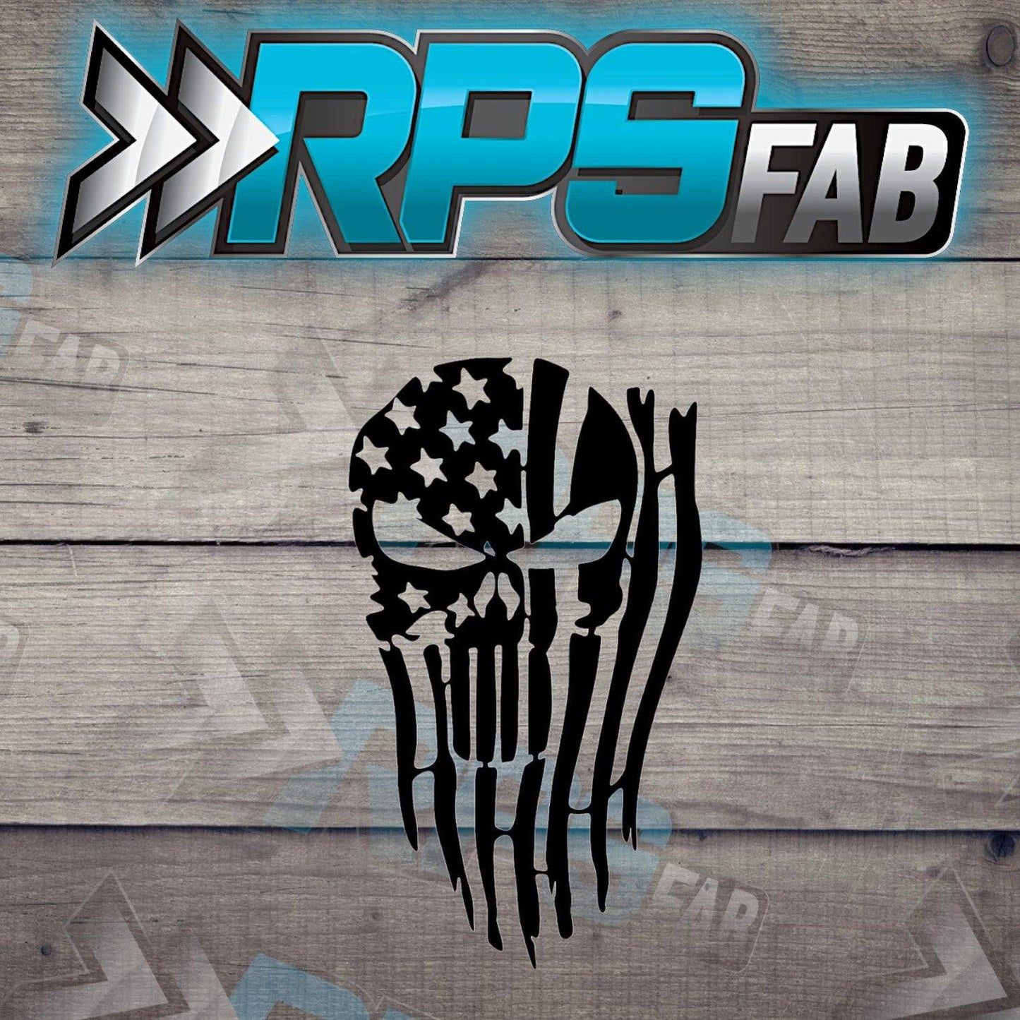 Punisher Skull US Flag Metal Art - RPS Fab