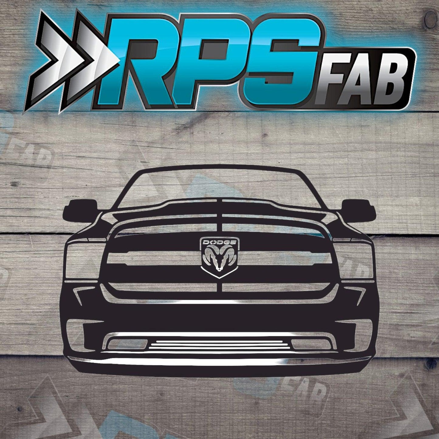 Truck 13 Silhouette: Laser-Cut Metal Art Sign - RPS Fab