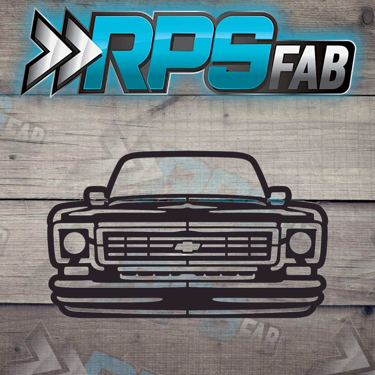 Truck 17 Silhouette: Laser-Cut Metal Art Sign - RPS Fab