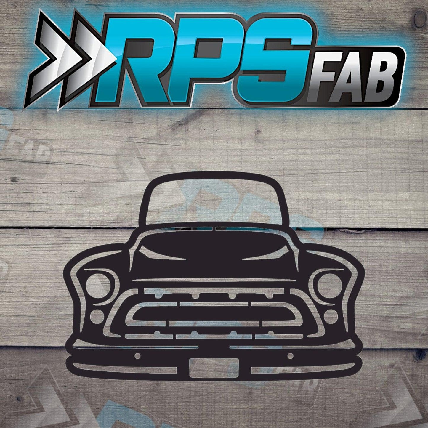 Truck 18 Silhouette: Laser-Cut Metal Art Sign - RPS Fab