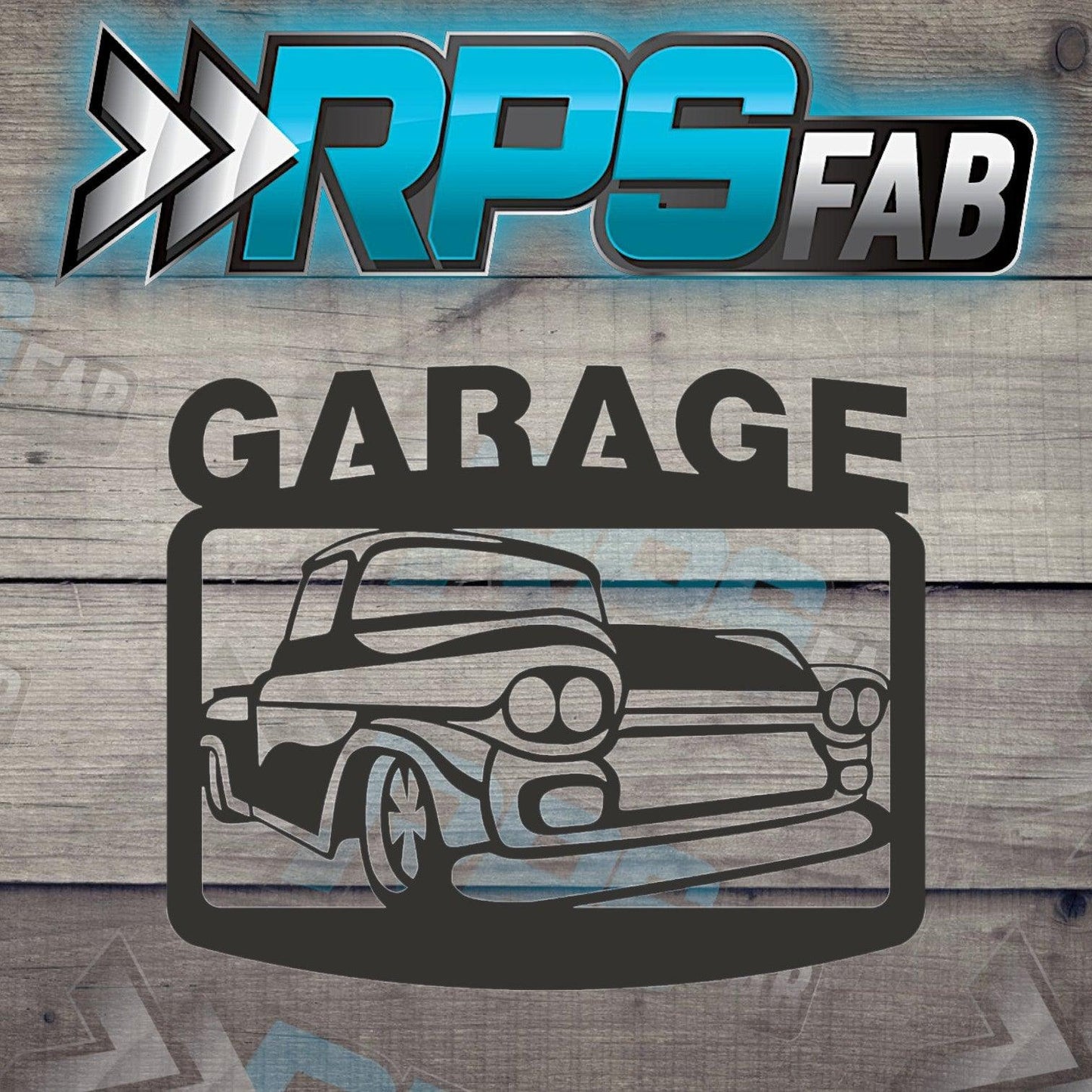 Truck 20 Silhouette: Laser-Cut Metal Art Sign - RPS Fab