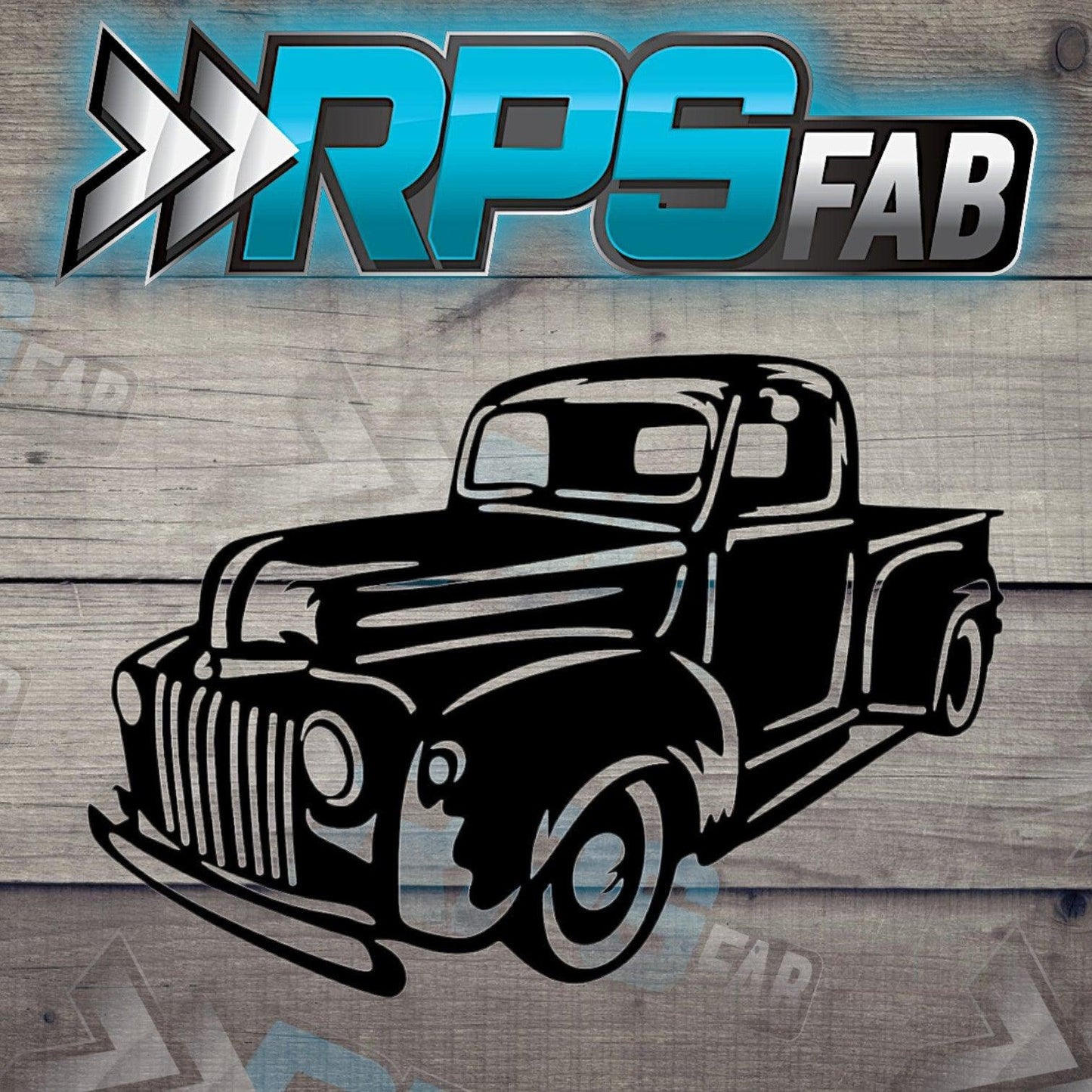 Truck 6 Silhouette: Laser-Cut Metal Art Sign - RPS Fab
