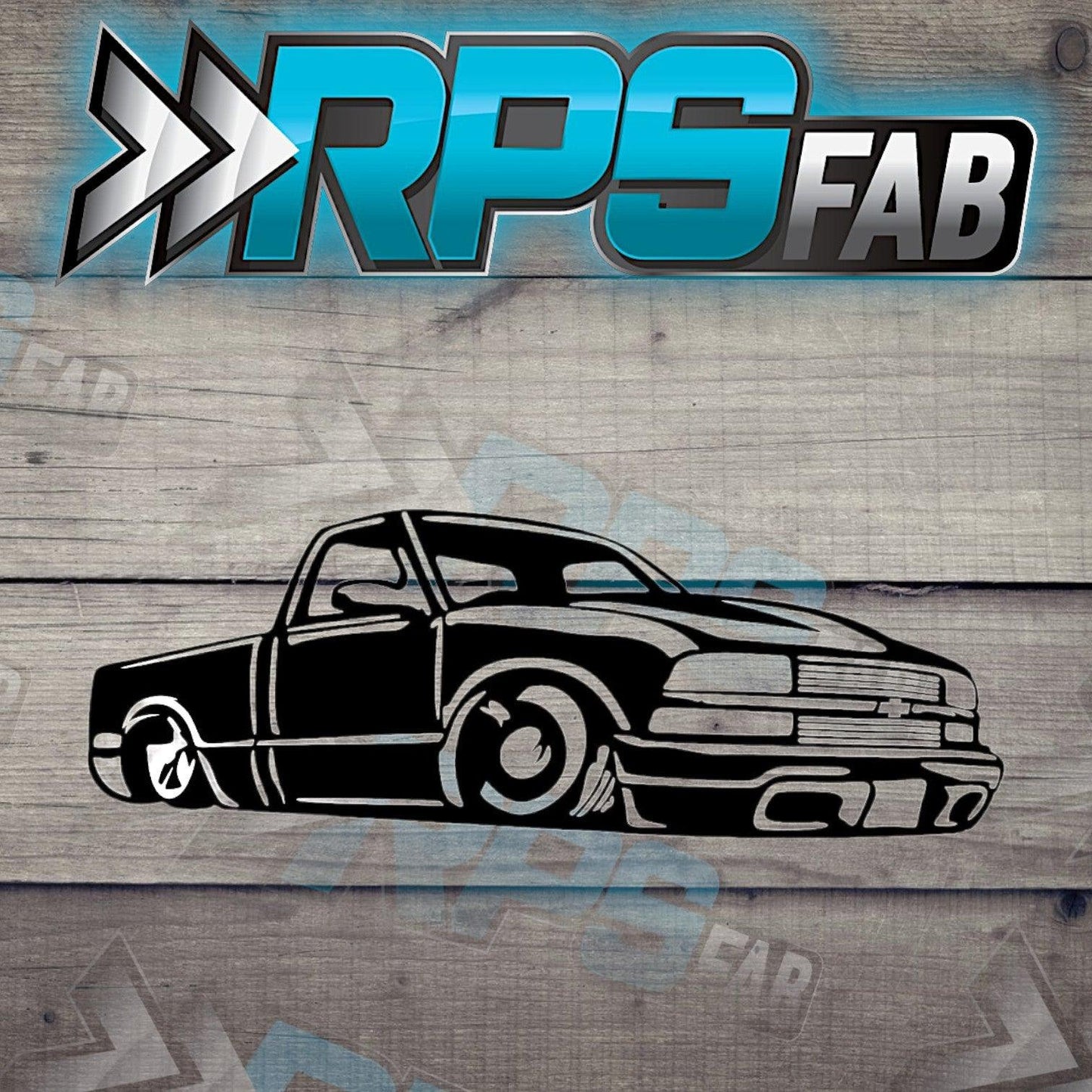 Truck 7 Silhouette: Laser-Cut Metal Art Sign - RPS Fab