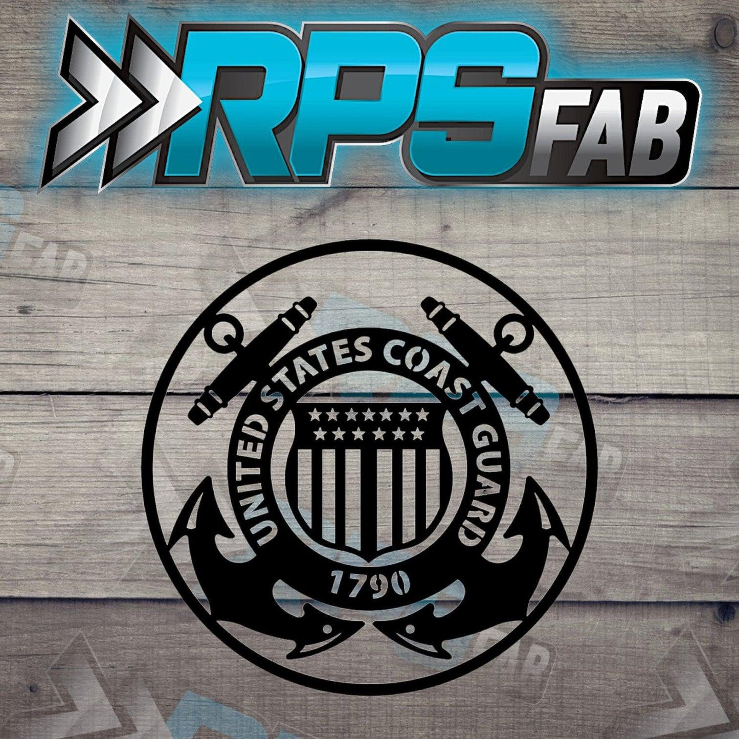 U.S. Armed Forces Emblem Metal Art Sign- Coast Guard - RPS Fab