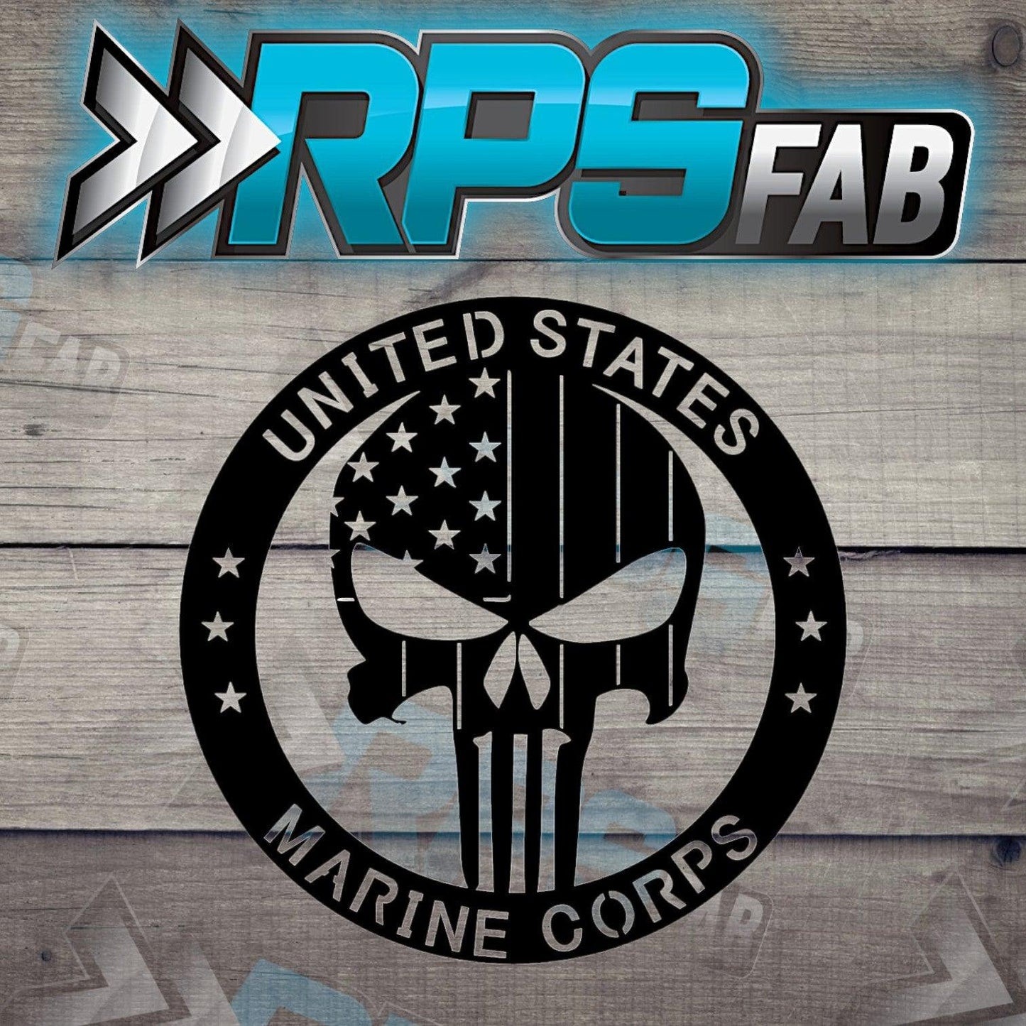 U.S. Armed Forces Emblem Metal Art Sign- Marine Corps v2 - RPS Fab