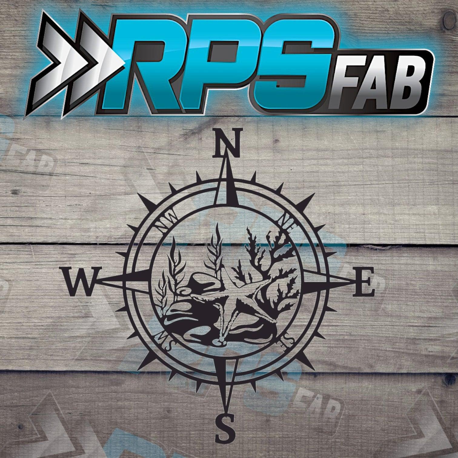 Sea-Inspired Compass Metal Art Sign - RPS Fab