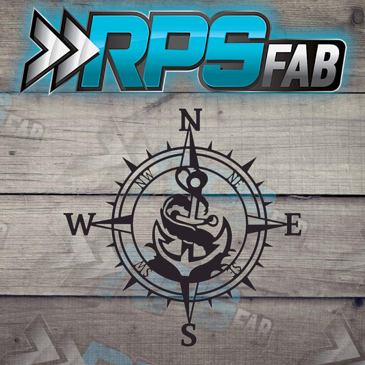 Anchor V2-Inspired Compass Metal Art Sign - RPS Fab