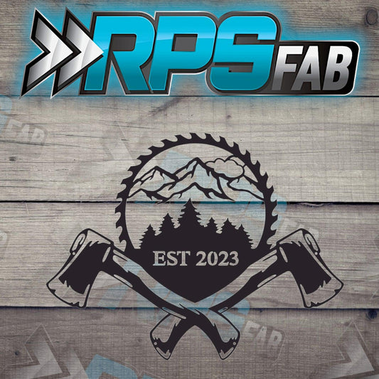 Axe Theme Monogram Metal Sign V5 - RPS Fab
