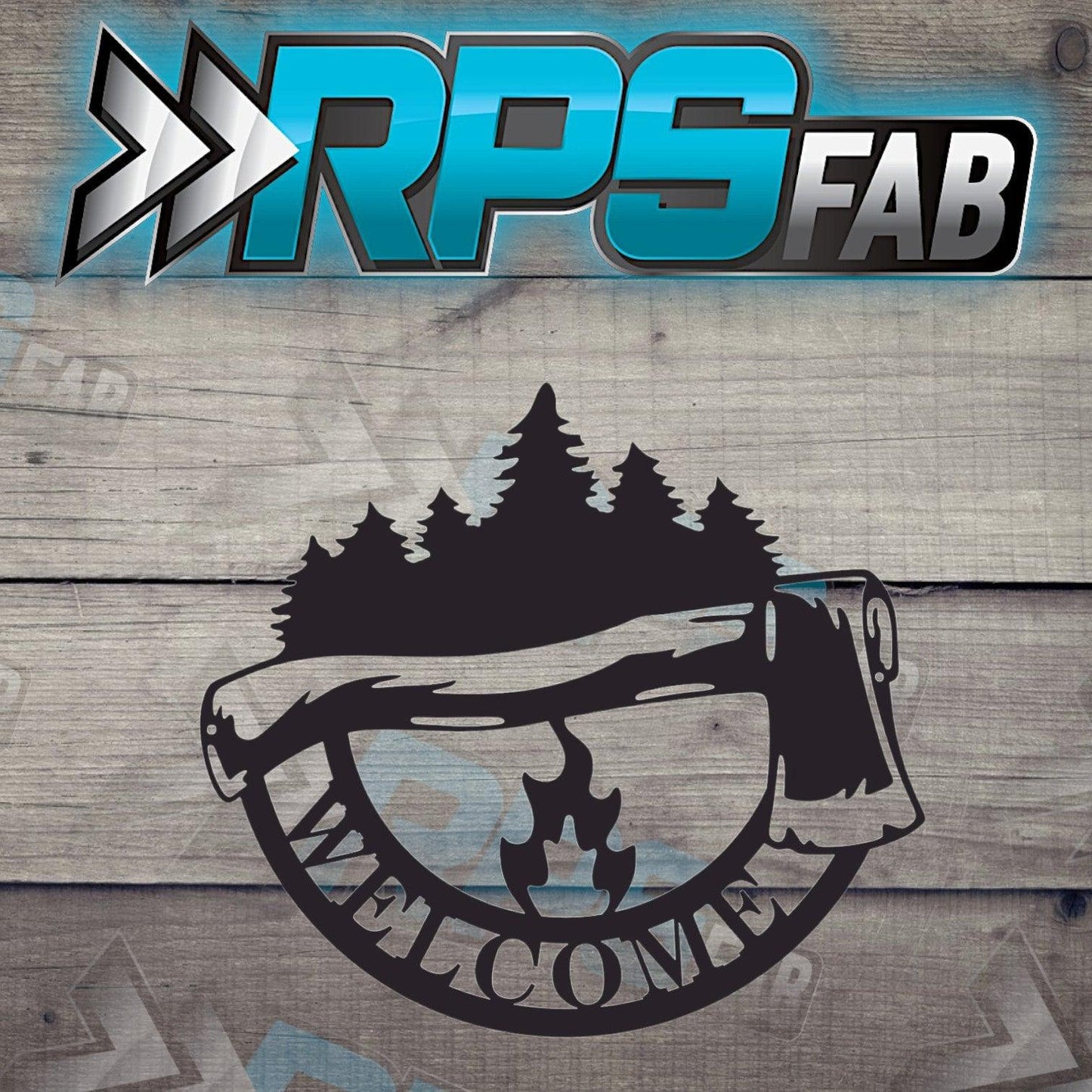 Axe Theme Welcome Metal Sign - RPS Fab