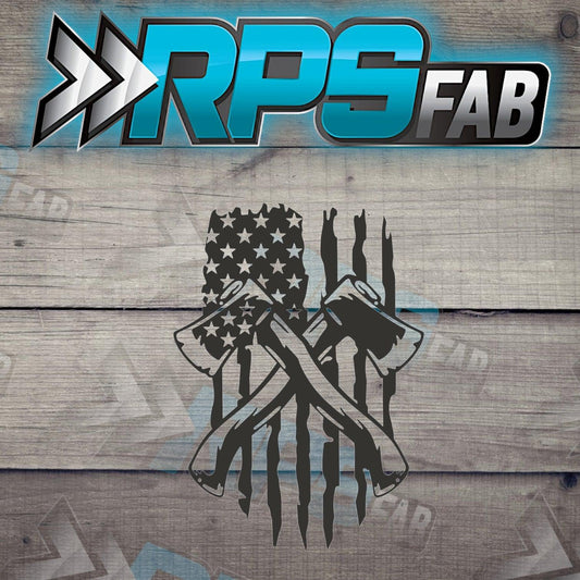 Axe USA Flag Metal Sign V1 - RPS Fab
