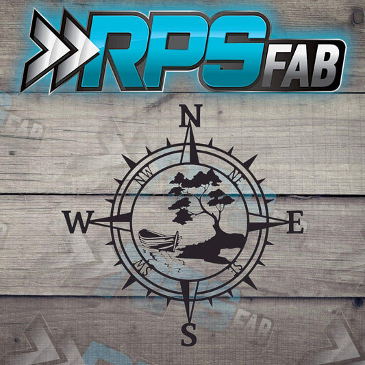 Beach-Inspired Compass Metal Art Sign - RPS Fab