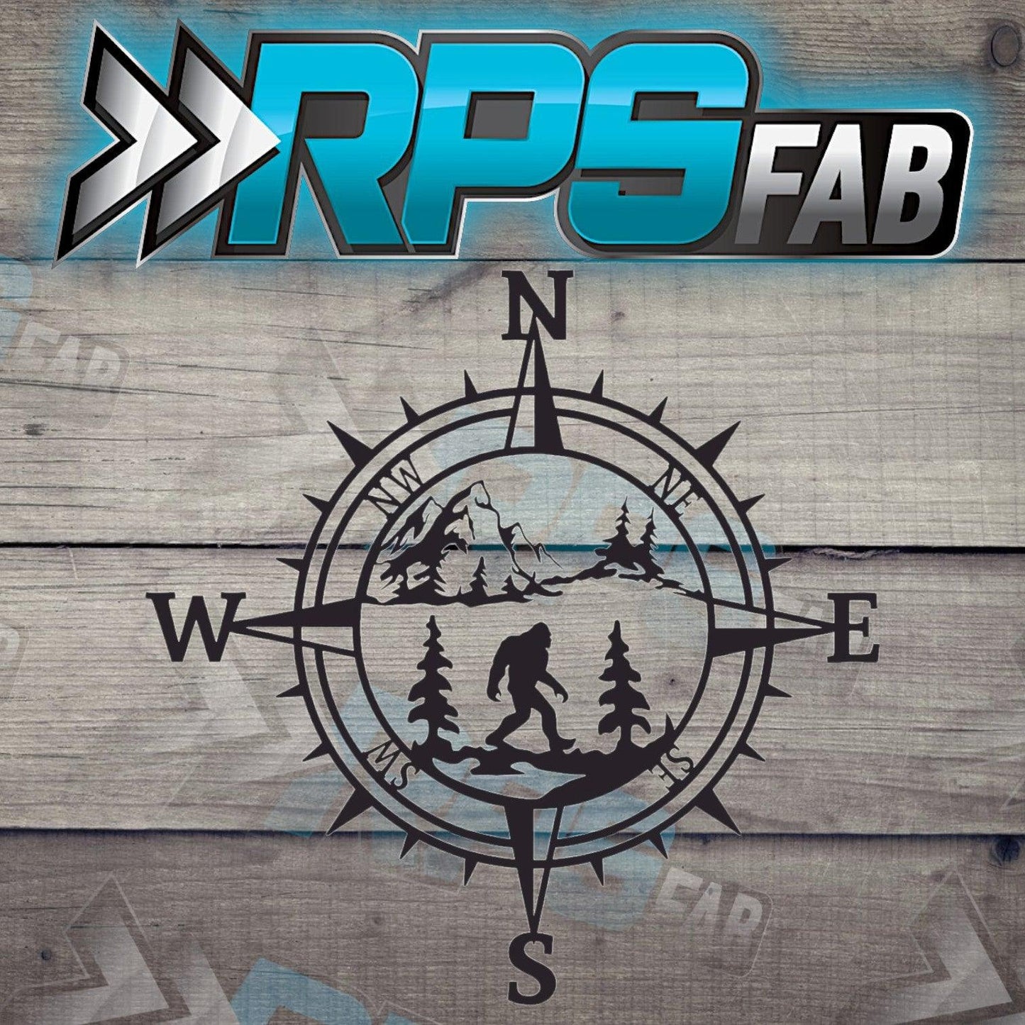 Big Foot-Inspired Compass Metal Art Sign - RPS Fab