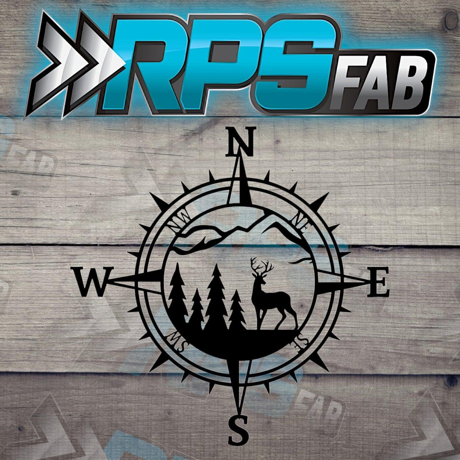 Buck-Inspired Compass Metal Art Sign - RPS Fab