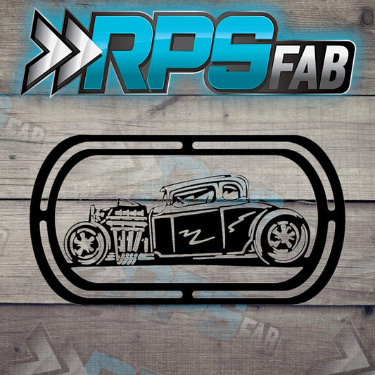 Car 11 Silhouette: Laser-Cut Metal Art Sign - RPS Fab