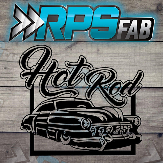 Car 12 Silhouette: Laser-Cut Metal Art Sign - RPS Fab