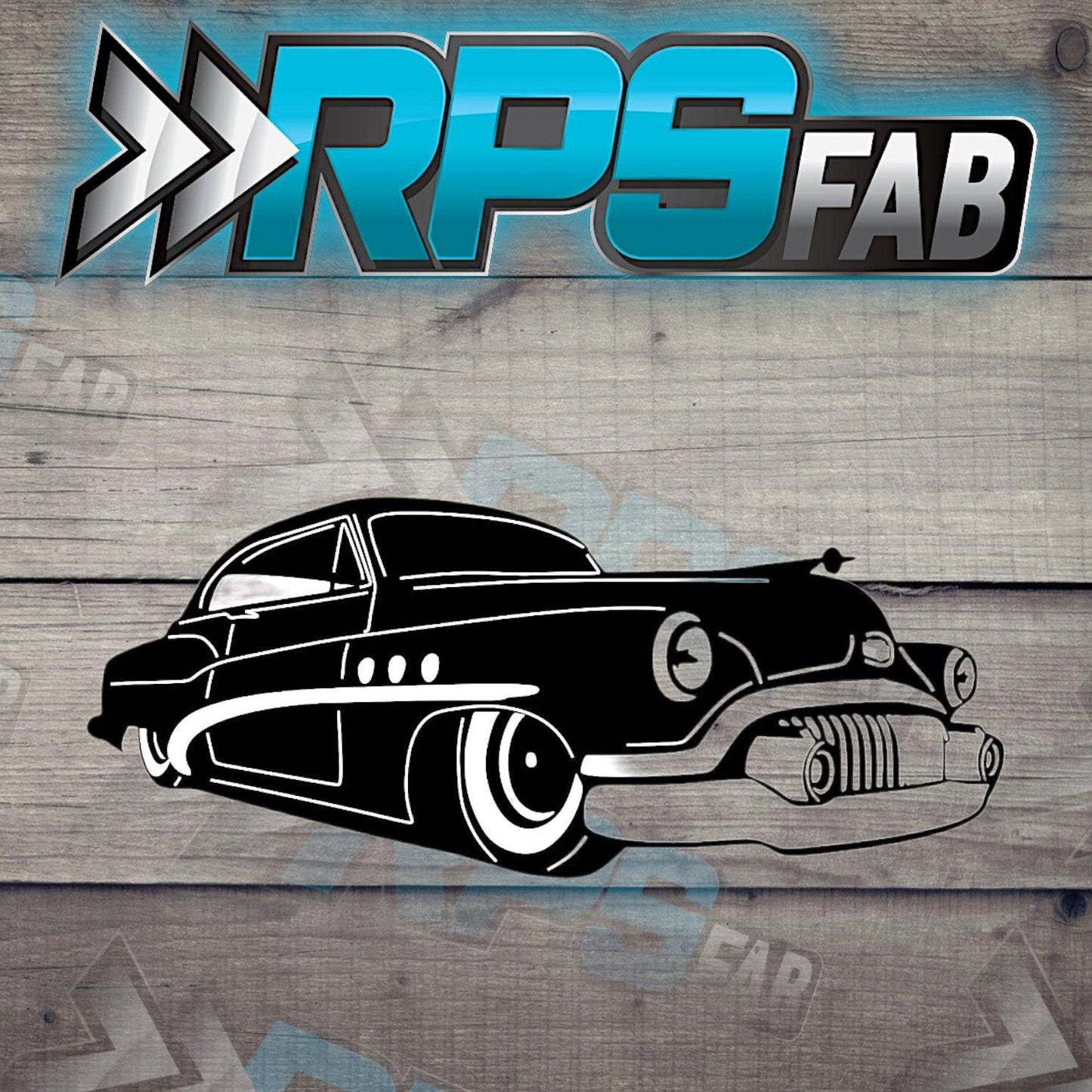 Car 5 Silhouette: Laser-Cut Metal Art Sign - RPS Fab