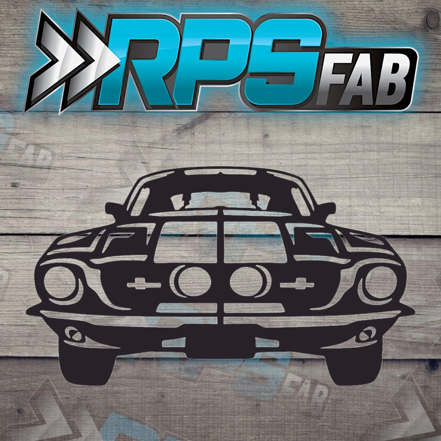 Car 7 Silhouette: Laser-Cut Metal Art Sign - RPS Fab