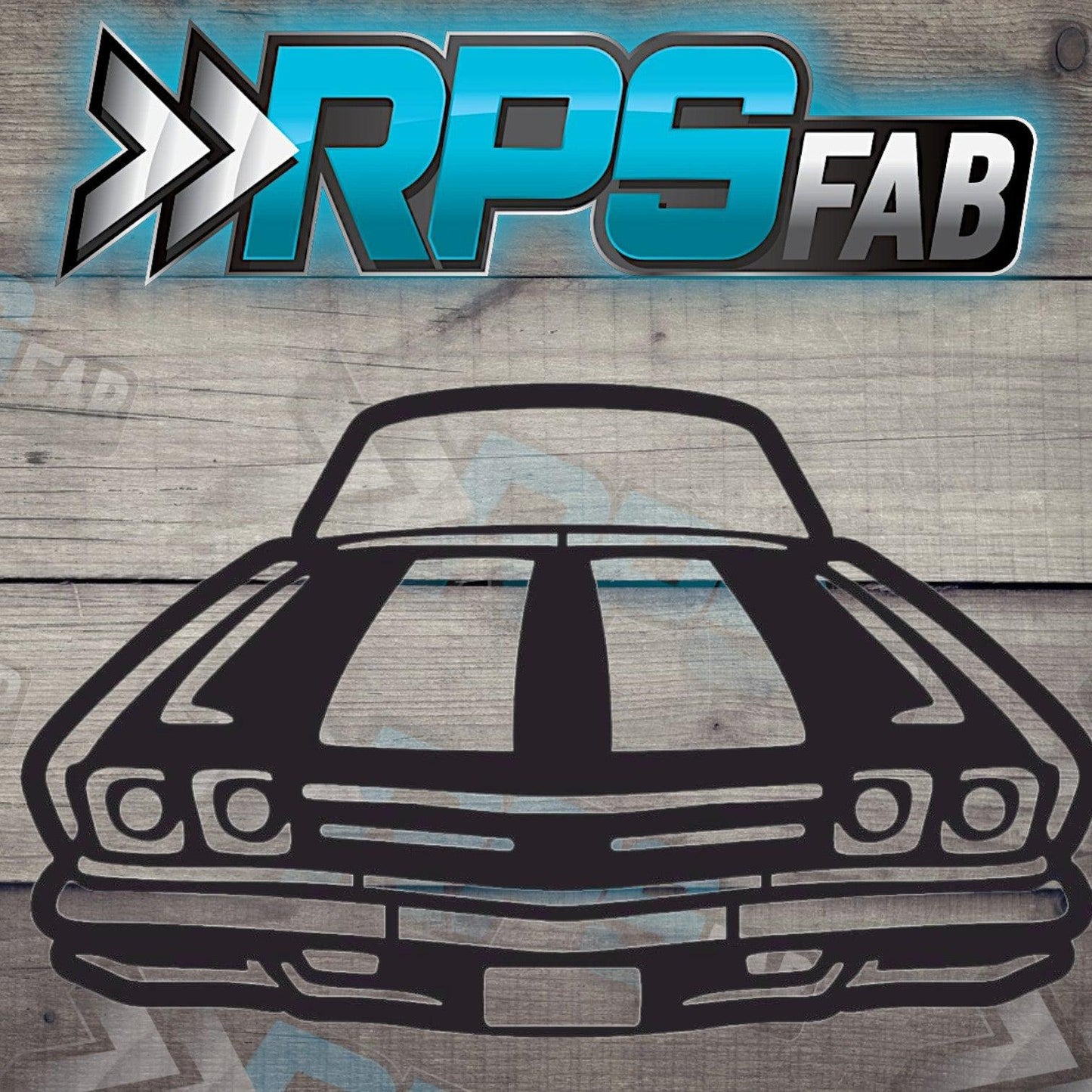 Car 9 Silhouette: Laser-Cut Metal Art Sign - RPS Fab