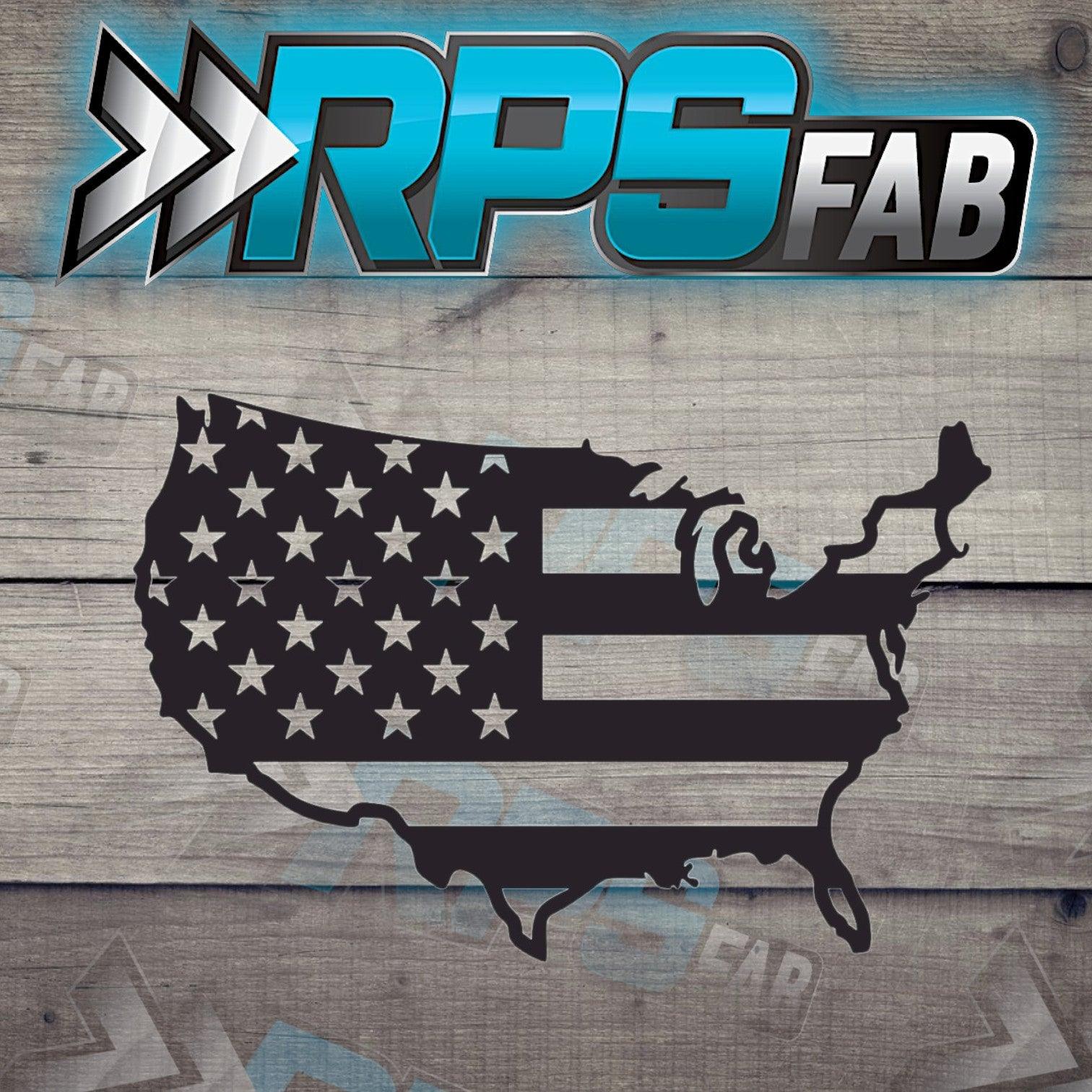 Classic American Flag Metal Art Sign V2 - RPS Fab