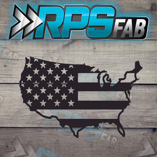 Classic American Flag Metal Art Sign V2 - RPS Fab