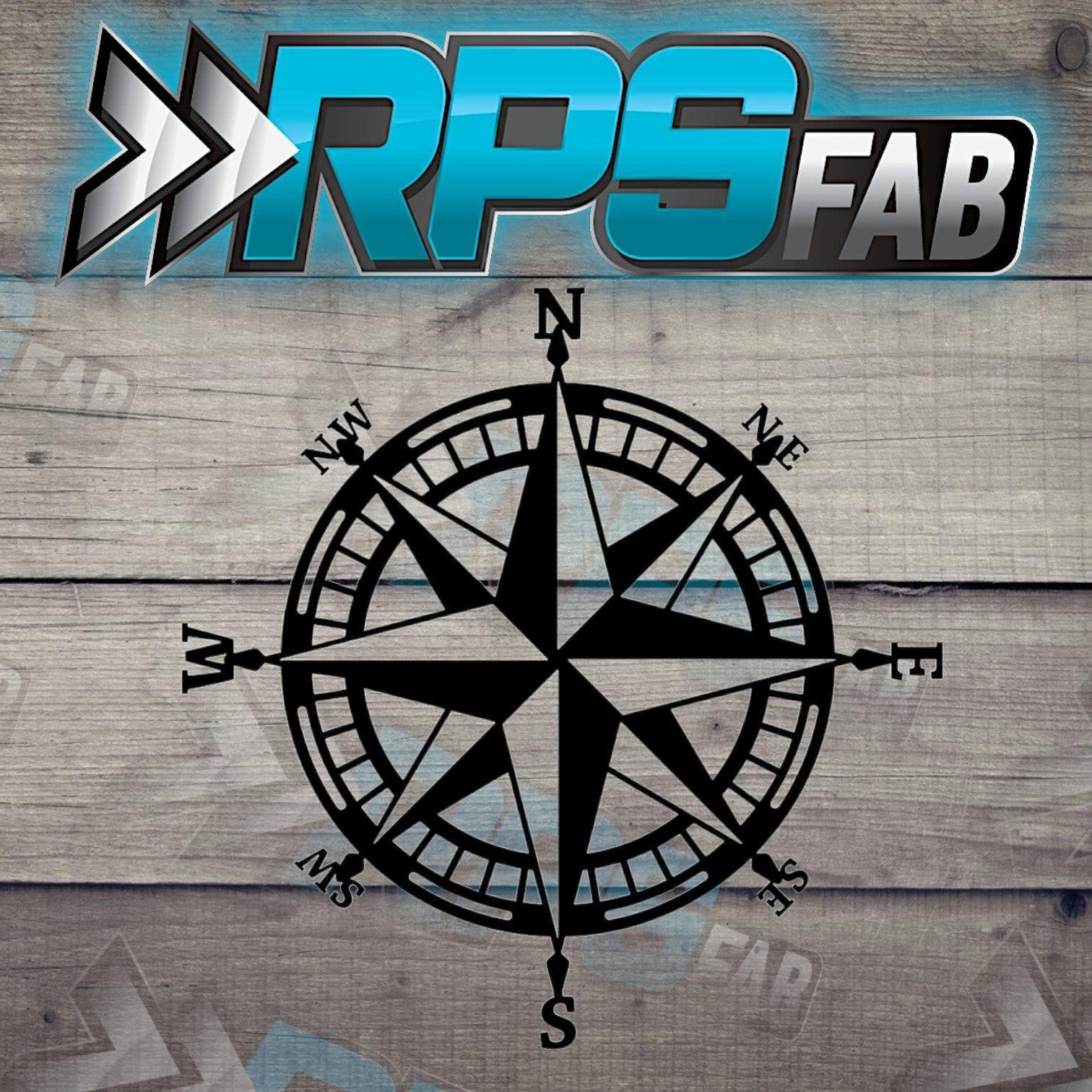 Compass Sign Cursive Compass V2-Inspired Compass Metal Art Sign – RPS Fab