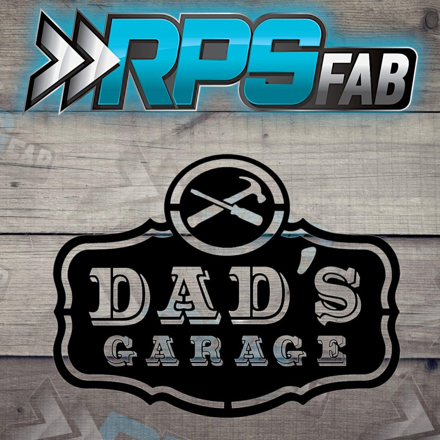 Dad's Garage Classic Tools Metal Art Sign - RPS Fab