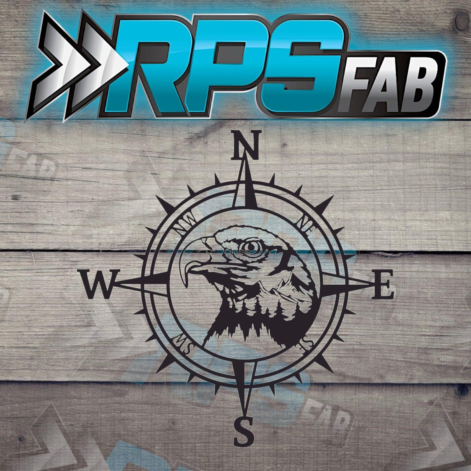 Eagle-Inspired Compass Metal Art Sign - RPS Fab