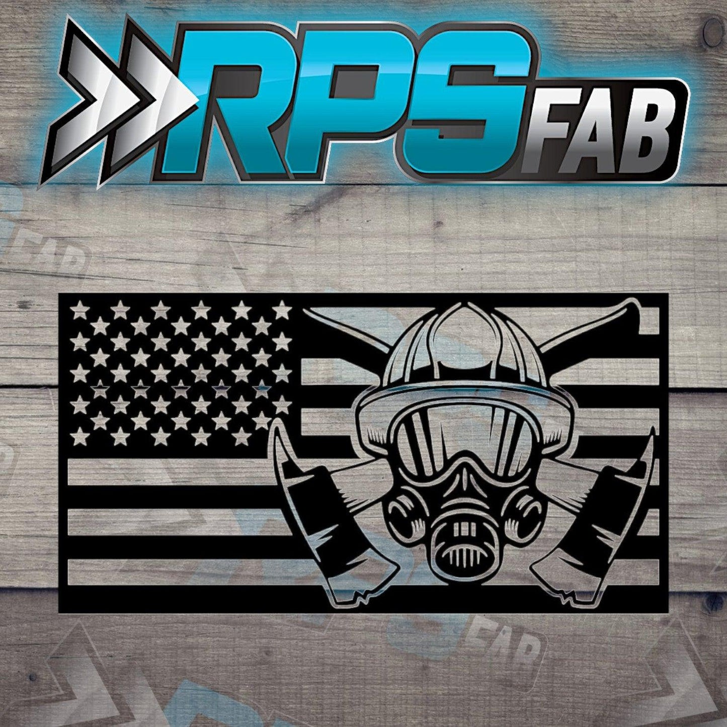 Firefighter American Flag Metal Art Sign - RPS Fab