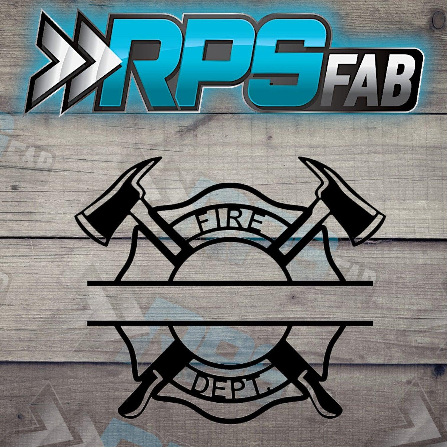 Firefighter Axe Split Monogram Metal Sign - RPS Fab