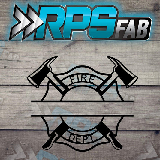 Firefighter Axe Split Monogram Metal Sign - RPS Fab