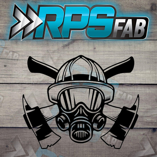 Firefighter Helmet with Axes Sign - Version 2 - RPS Fab