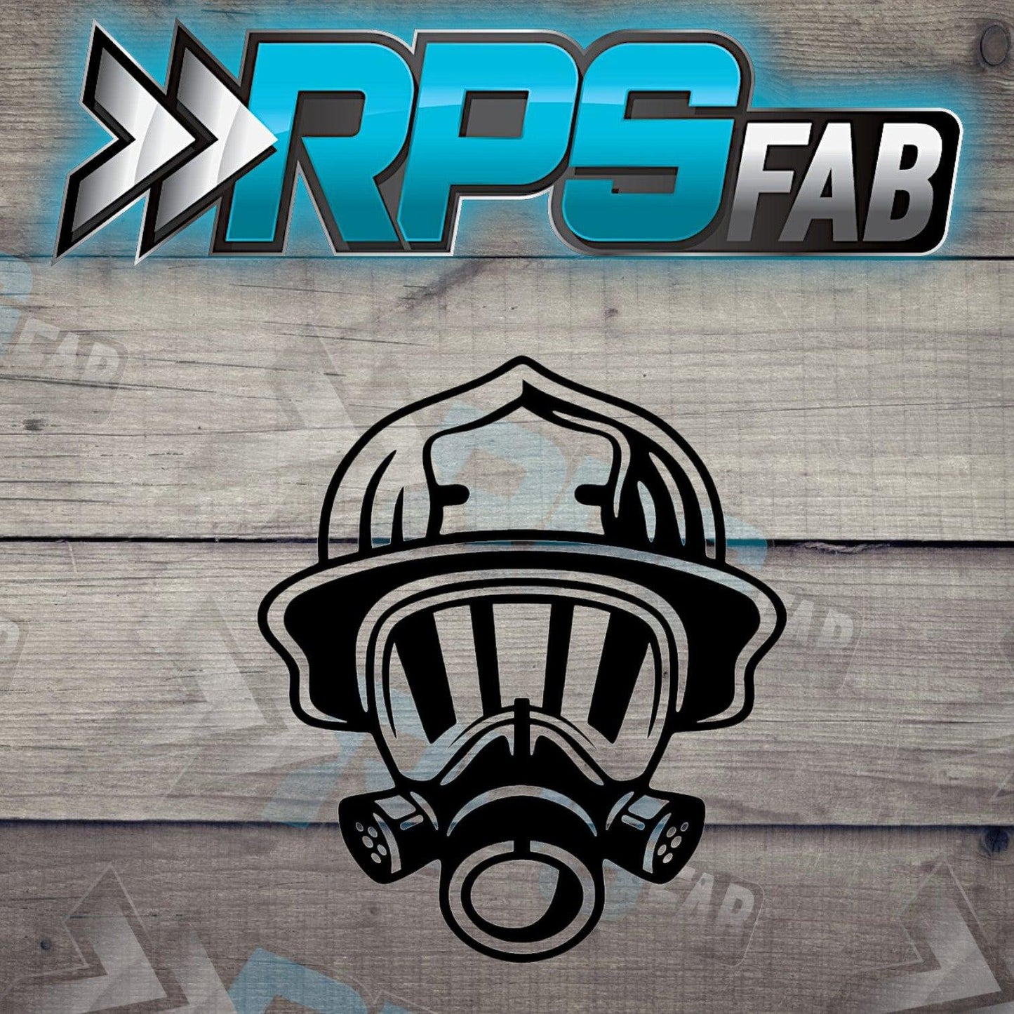 Firefighter Helmet with Mask Sign - RPS Fab