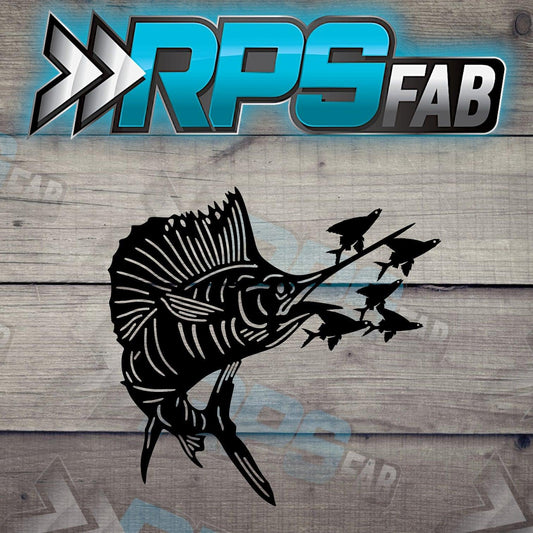 Fish Theme Metal Sign V14 - RPS Fab