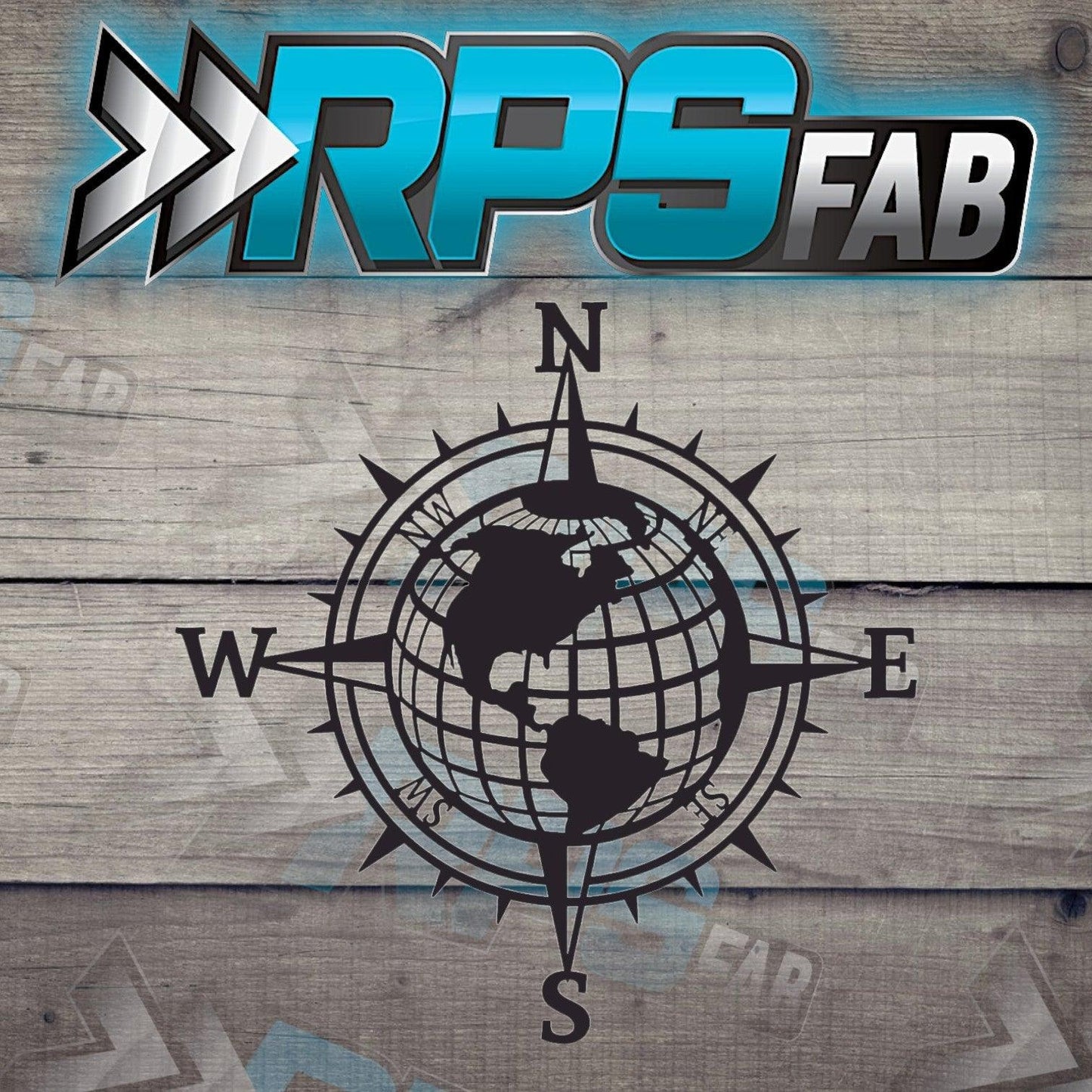 Globe-Inspired Compass Metal Art Sign - RPS Fab