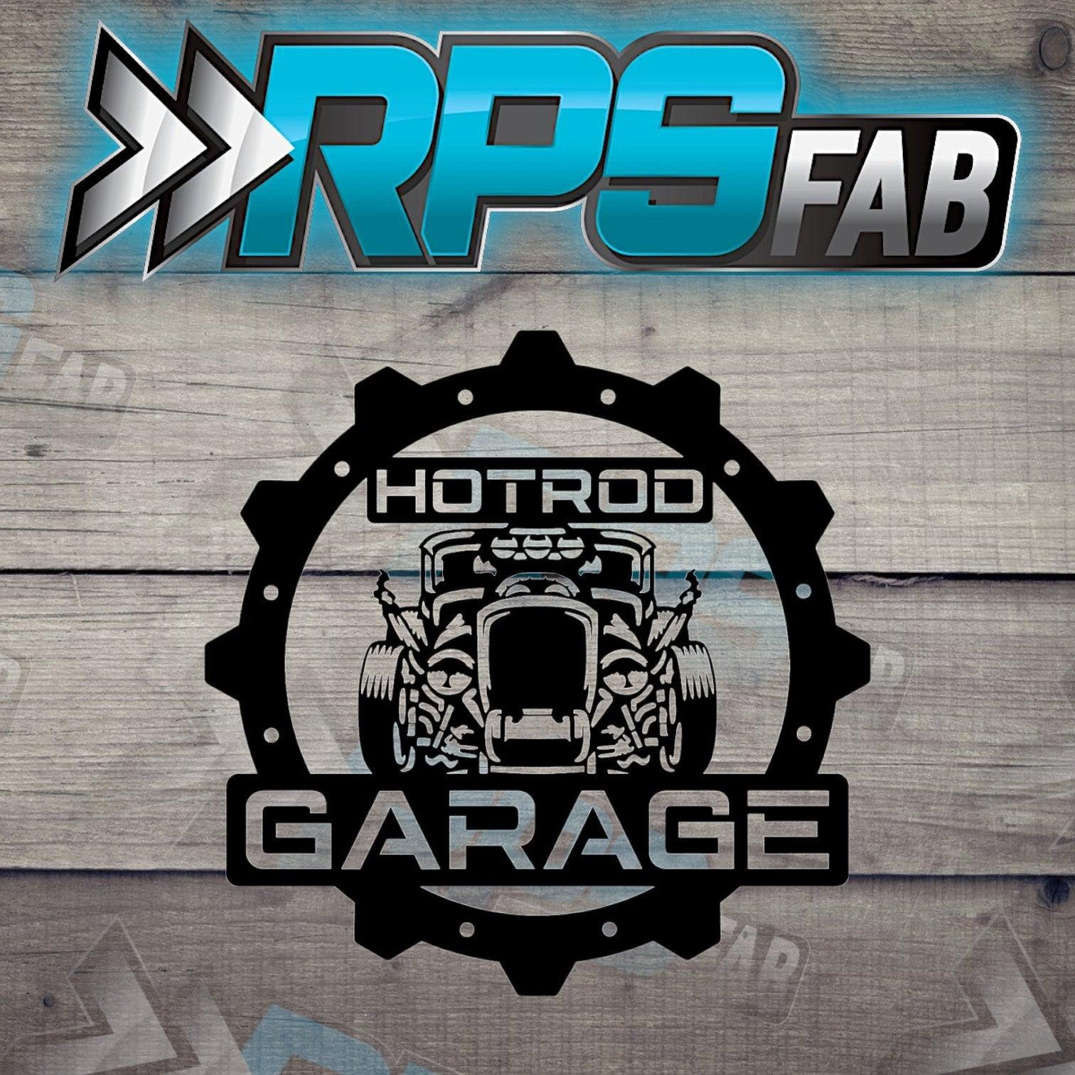 Hotrod Garage Metal Sign - Vintage Hotrod Edition V2 - RPS Fab