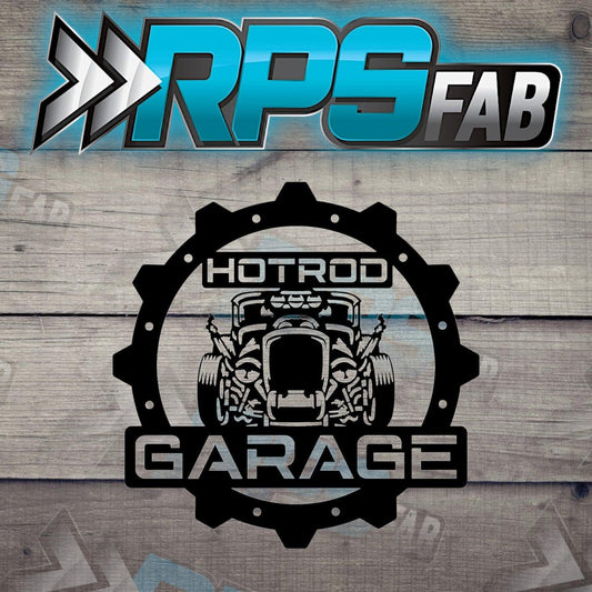 Hotrod Garage Metal Sign - Vintage Hotrod Edition V2 - RPS Fab