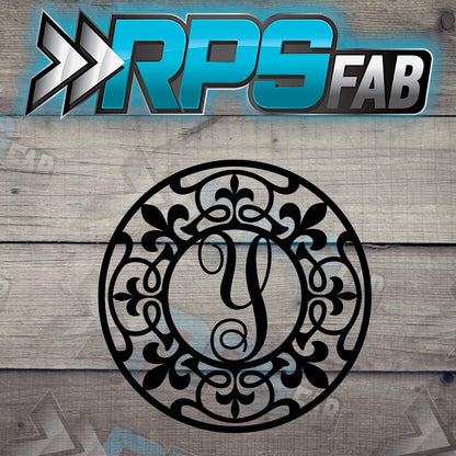 Monogram Fleur Metal Letters A-Z - RPS Fab