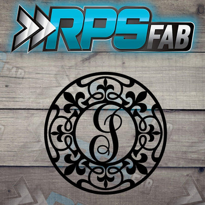 Monogram Fleur Metal Letters A-Z - RPS Fab