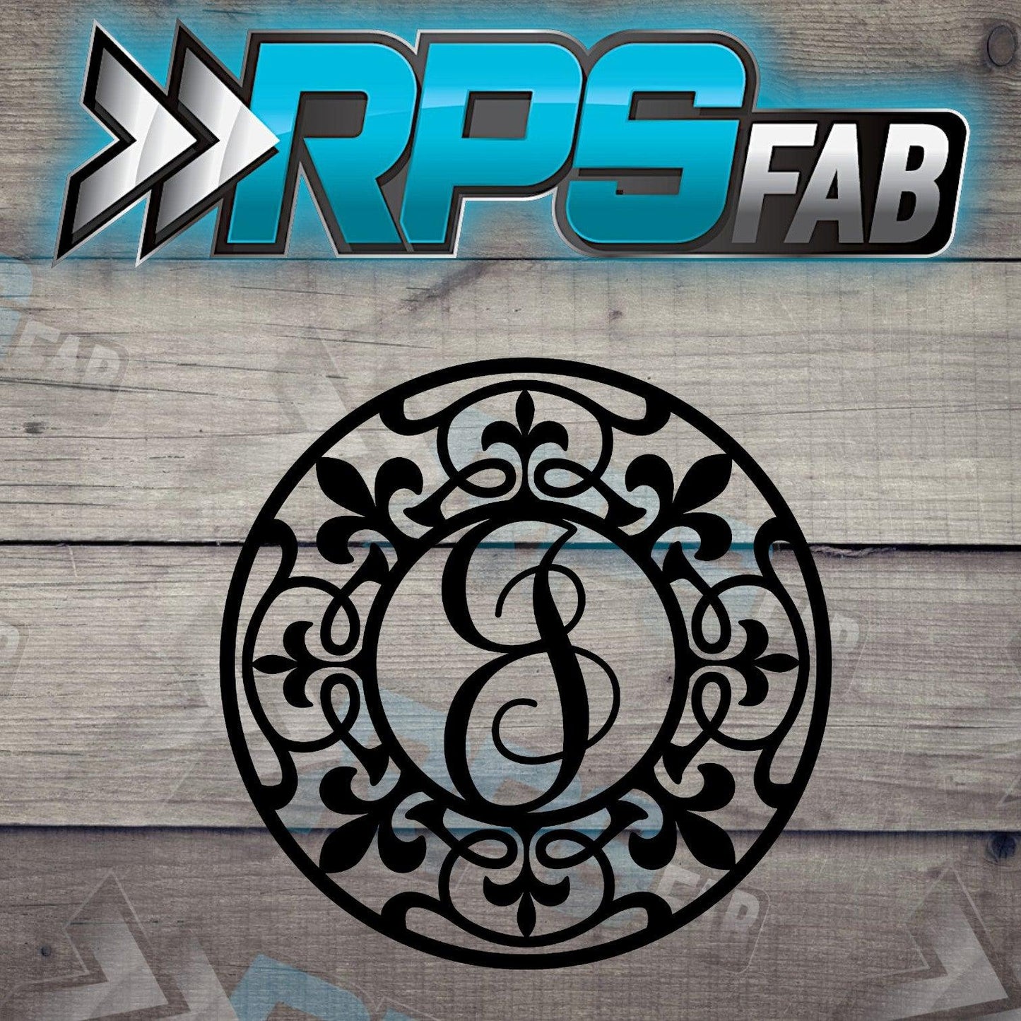 Monogram Fleur Metal Letters A-Z - RPS Fab