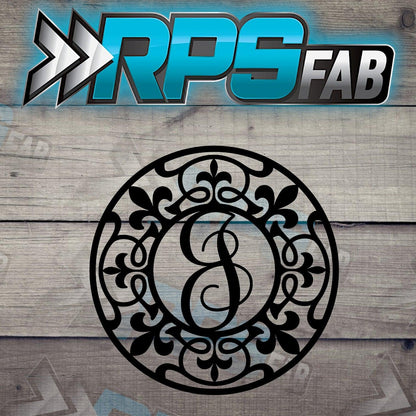 Monogram Fleur Metal Letters A-Z - RPS Fab